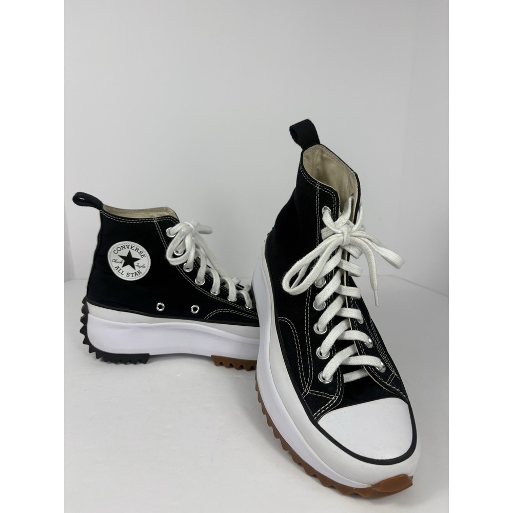 Converse Run Star Hike Hi Shoes Sneakers Men's 8 Women's 9.5 Black 166800C.